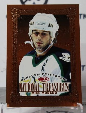 MIKE MODANO # 174 DONRUSS  NATIONAL TREASURES 1997-98 DALLAS STARS NHL HOCKEY TRADING CARD