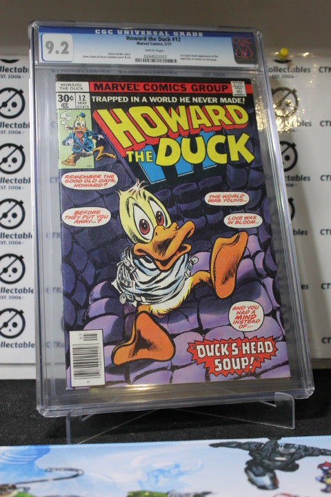 HOWARD THE DUCK #12 MARVEL COMIC CGC 9.2 MARK JEWELERS CAMEO 1ST KISS 1977