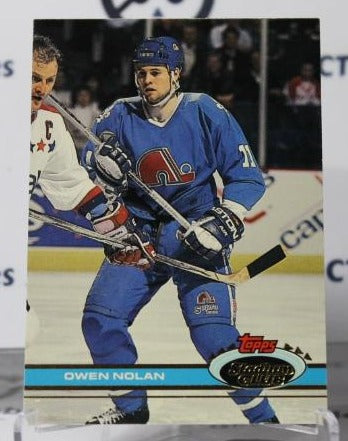 OWEN NOLAN # 259 TOPPS STADIUM CLUB 1991-92 QUEBEC NORDIQUES  NHL HOCKEY TRADING CARD