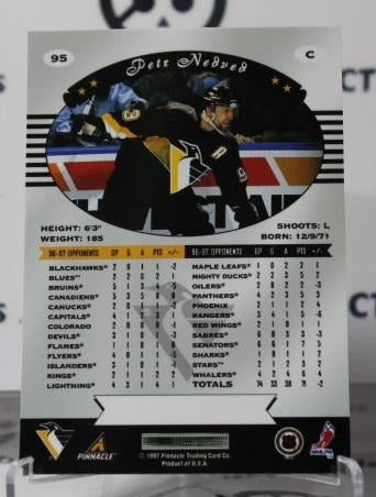 PETER NEDVED # 95 PINNACLE 1997-98 PITTSBURGH PENGUINS  NHL HOCKEY TRADING CARD