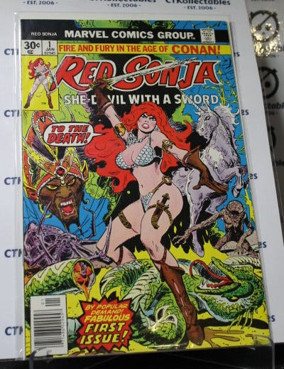 RED SONJA # 1 FABLOUS FIRST ISSUE MARVEL COMICS  COMIC BOOK 1977