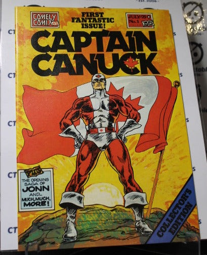 CAPTAIN CANUCK # 1 COMELY COMIX FLAG COVER  COMIC BOOK 1975