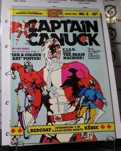 CAPTAIN CANUCK # 2 COMELY COMIX FLAG COVER  COMIC BOOK 1975