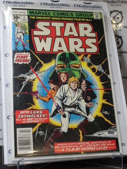 STAR WARS  # 1  MARVEL 1ST APPEARANCE LUKE SKYWALKER DARTH VADER  COMIC BOOK 1977