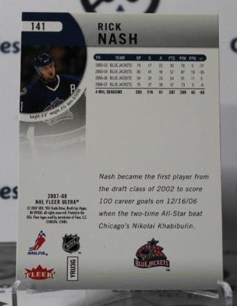 RICK NASH # 141 FLEER ULTRA 2007-08 COLUMBUS BLUE JACKETS NHL HOCKEY TRADING CARD