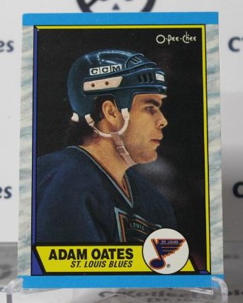 ADAM OATES # 185 O-PEE CHEE 1980-90  ST. LOUIS BLUES NHL HOCKEY TRADING CARD