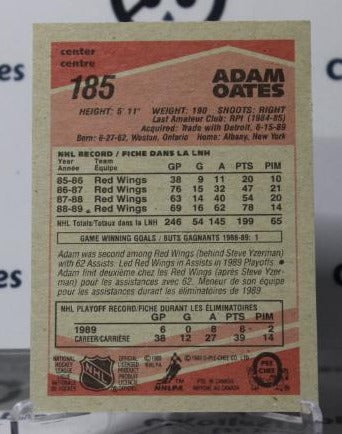 ADAM OATES # 185 O-PEE CHEE 1980-90  ST. LOUIS BLUES NHL HOCKEY TRADING CARD