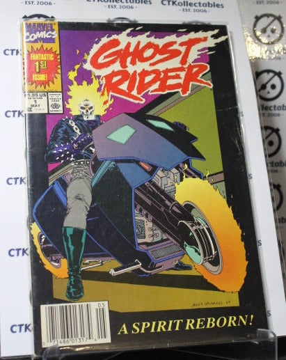 GHOST RIDER # 1  A SPIRIT REBORN  MARVEL COMIC BOOK  1990