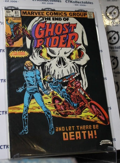 THE END OF GHOST RIDER  # 81 THE SAGA CONCLUDES KEY ISSUE RARE  MARVEL COMIC BOOK  1983