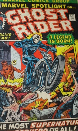 MARVEL SPOTLIGHT ON GHOST RIDER  # 5 FIRST APPEARANCE  KEY ISSUE RARE  MARVEL COMIC BOOK 1972