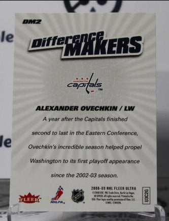 ALEXANDER OVECHKIN # DM2 DIFFERENCE MAKER  FLEER ULTRA 2008-09 WASHINGTON CAPITALS NHL HOCKEY TRADING CARD