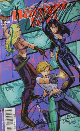 DANGER GIRL  #1 VARIANT CLIFFHANGER / IMAGE COMICS C.O.A. SIGNED CAMBELL COMIC BOOK 1998