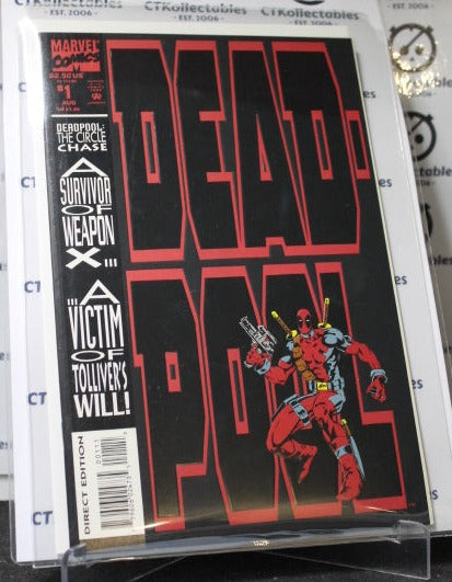 DEADPOOL # 1 THE CIRCLE CHASE MARVEL COMICS PARENTAL ADVISORY 1993