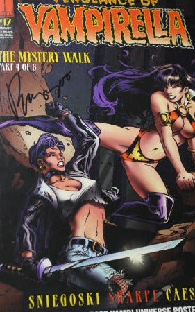 VENGEANCE OF VAMPIRELLA  # 17 PART 4 OF 6 VAMPI UNIVERSE SIGNED BUZZ  HARRIS COMICS  1995