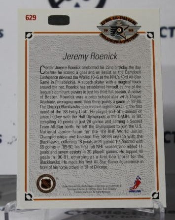 JEREMY ROENICK # 629 UPPER DECK  1991-92  CHICAGO BLACKHAWKS NHL HOCKEY TRADING CARD