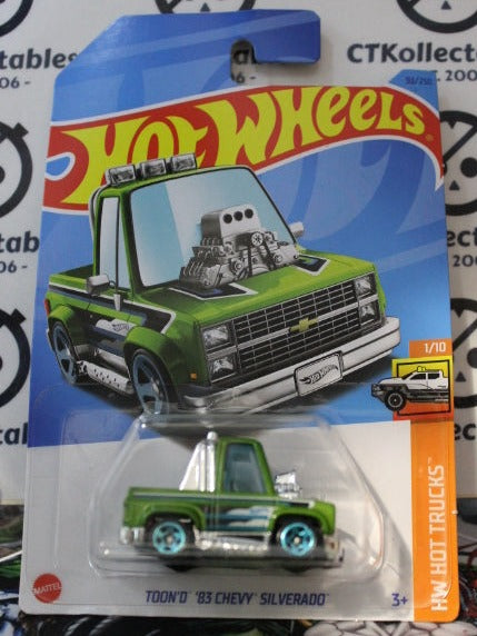 HOT WHEELS MATTEL  TOON'D 83 CHEVY SILVERADO GREEN 93/250 TOONED 1/10 - 2021