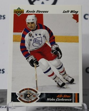 KEVIN STEVENS # 6 13 UPPER DECK 1991-92 PITTSBURGH PENGUINS  NHL HOCKEY TRADING CARD