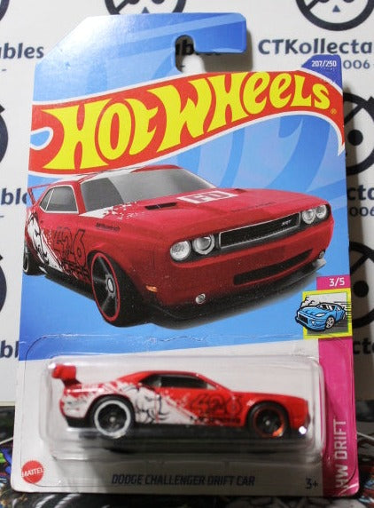 HOT WHEELS MATTEL DODGE CHALLENGER DRIFT CAR 207/250 HW DRIFT  3/5 - 2021