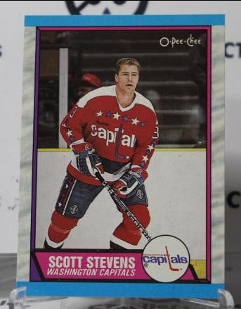 SCOTT STEVENS # 93 O-PEE CHEE 1989=90 WASHINGTON CAPITALS NHL HOCKEY TRADING CARD