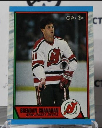 1989-90 O-PEE CHEE BRENDAN SHANAHAN # 147  NEW JERSEY DEVILS  NHL HOCKEY TRADING CARD