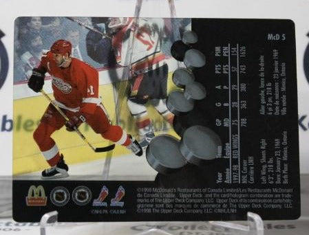 BRENDAN SHANAHAN # McD 5 UPPER DECK ICE McDONALD'S 1998-99 DETROIT RED WINGS NHL HOCKEY TRADING CARD