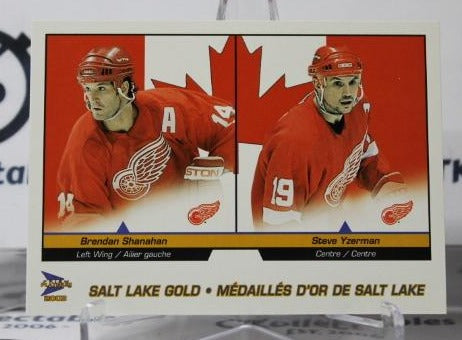 BRENDAN SHANAHAN STEVE YZERMAN # 5 PACIFIC McDONALD'S 2002-03 DETROIT RED WINGS  NHL HOCKEY TRADING CARD