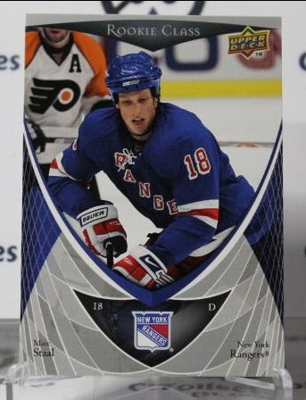 MARC STAAL # 8 ROOKIE UPPER DECK 2007-08 NEW YORK RANGERS NHL HOCKEY TRADING CARD