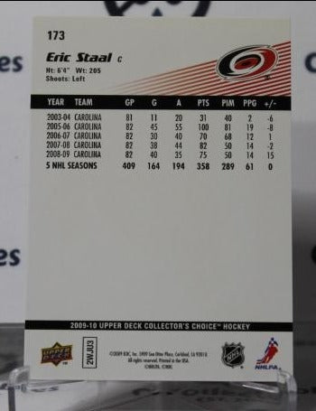 ERIC STAAL # 173 UPPER DECK 2009-10 CAROLINA HURRICANES NHL HOCKEY TRADING CARD