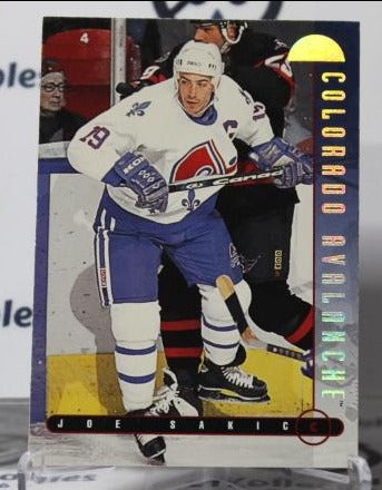 JOE SAKIC # 182 DONRUSS LEAFS 1995-96 QUEBEC NORDIQUES  NHL HOCKEY TRADING CARD