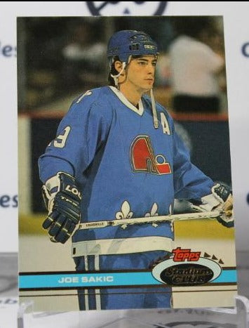 JOE SAKIC # 389 TOPPS STADIUM CLUB 1991-92 QUEBEC NORDIQUES  NHL HOCKEY TRADING CARD