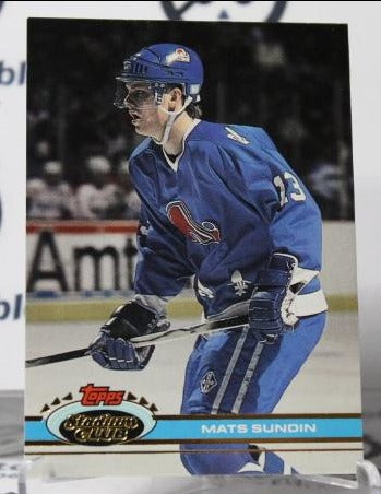 MATS SUNDIN # 300 TOPPS STADIUM CLUB  1991-92 QUEBEC NORDIQUES  NHL HOCKEY TRADING CARD