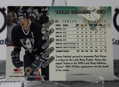 TEEMU SELANNE # 159 DONRUSS  1997-98 ANAHEIM DUCKS  NHL HOCKEY TRADING CARD