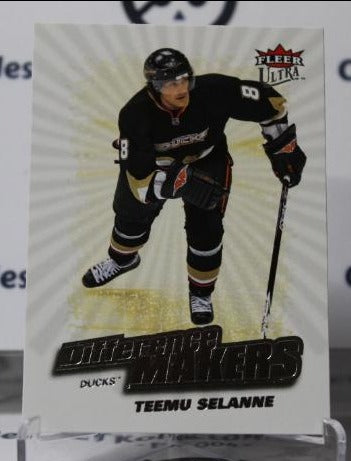 TEEMU SELANNE # DM3 DIFFERENCE MAKER FLEER ULTRA  2008-09 ANAHEIM DUCKS  NHL HOCKEY TRADING CARD