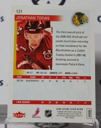 JONATHAN TOEWS #121  FLEER ULTRA  2008-09 CHICAGO BLACKHAWKS NHL HOCKEY TRADING CARD