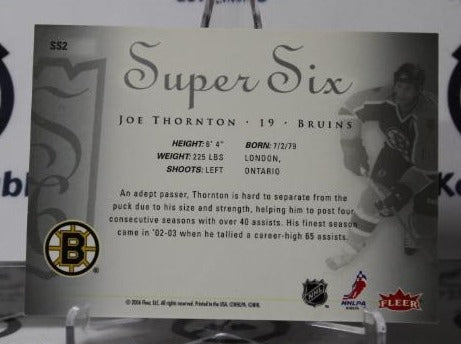 JOE THORNTON # SS2 FLEER ULTRA 2005-06 BOSTON BRUINS NHL HOCKEY TRADING CARD