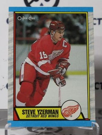 STEVE YZERMAN # 83  O-PEE CHEE  1989-90 DETROIT RED WINGS NHL HOCKEY TRADING CARD