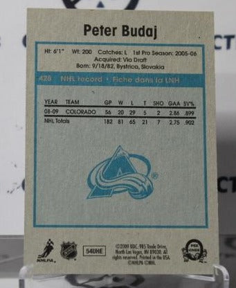 2009-10 O-PEE-CHEE PETER BUDAJ # 428  HOCKEY GOALTENDER  COLORADO AVALANCHE CARD