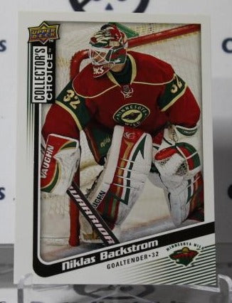 NIKLAS BACKSTROM # 74 UPPER DECK 2009-10 HOCKEY GOALTENDER MINNESOTA WILD CARD