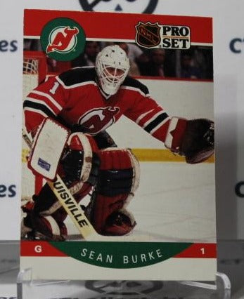 SEAN BURKE # 164 PRO SET 1990-91 HOCKEY GOALTENDER NEW JERSEY DEVILS  NHL CARD