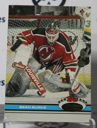 SEAN BURKE # 76 TOPPS STADIUM CLUB 1991-92 HOCKEY GOALTENDER NEW JERSEY DEVILS  NHL CARD