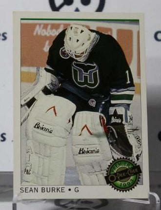 SEAN BURKE # 92 O-PEE CHEE 1992-93 HOCKEY GOALTENDER HARTFORD WHALERS  NHL CARD