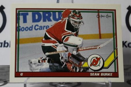 SEAN BURKE # 67 O-PEE CHEE 1991-92 HOCKEY GOALTENDER NEW JERSEY DEVILS  NHL CARD