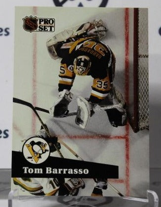 TOM BARRASSO # 186 PRO SET 1991-92 HOCKEY GOALTENDER PITTSBURGH PENGUINS NHL CARD