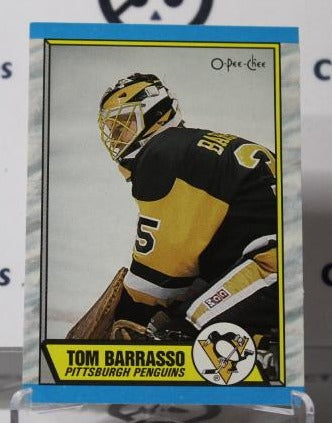 TOM BARRASSO # 36 O-PEE CHEE 1989-90 HOCKEY GOALTENDER PITTSBURGH PENGUINS NHL CARD