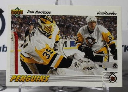 TOM BARRASSO # 116 UPPER DECK 1991-92 HOCKEY GOALTENDER PITTSBURGH PENGUINS NHL CARD