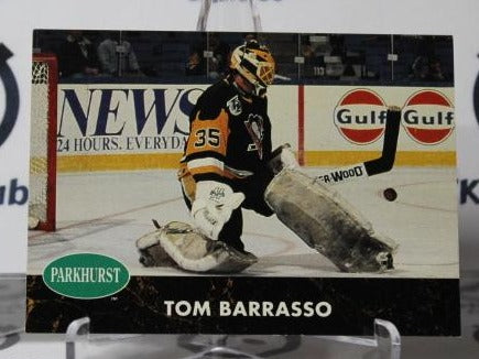 TOM BARRASSO # 139 PARKHURST 1991-92 HOCKEY GOALTENDER PITTSBURGH PENGUINS NHL CARD