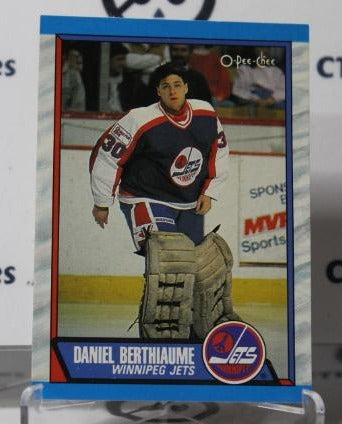 DANIEL BERTHIAUME #296 O-PEE CHEE 1989-90 HOCKEY GOALTENDER WINNIPEG JETS CARD