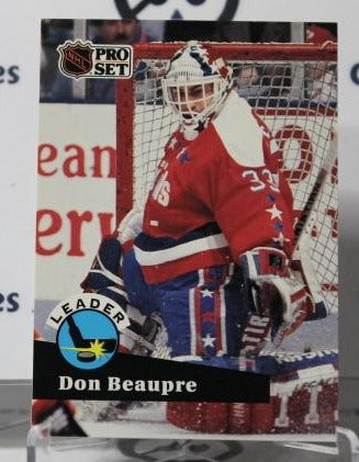 DON BEAUPRE # 601 PRO SET 1991-92 HOCKEY GOALTENDER WASHINGTON CAPITALS CARD