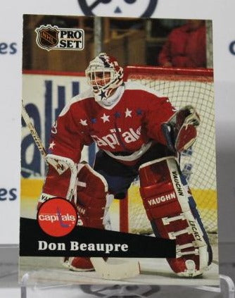 DON BEAUPRE # 257 PRO SET 1991-92 HOCKEY GOALTENDER WASHINGTON CAPITALS CARD