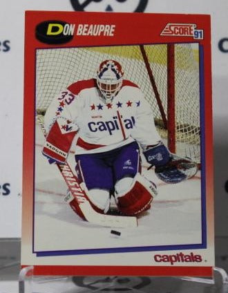 DON BEAUPRE # 185 SCORE 1991-92 HOCKEY GOALTENDER WASHINGTON CAPITALS CARD